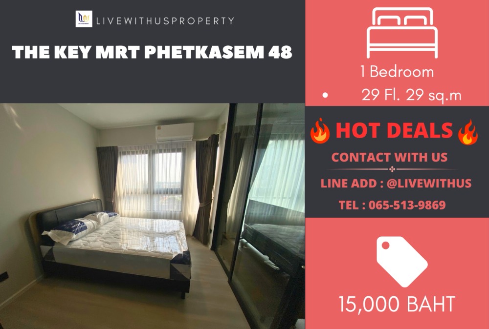 For RentCondoBang kae, Phetkasem : Urgent rent!! Great price The Key MRT Phetkasem 48