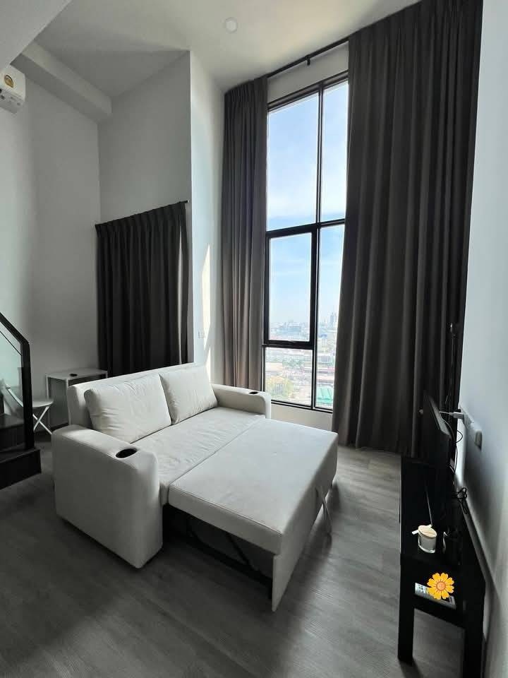 For RentCondoNawamin, Ramindra : Condo for rent Duplex 2 floors OriginPlug &Play Ramintra Origin Plug & Play Ramintra, next to the BTS, beautiful room, never been lived in, fully equipped, ready to move in, rent 17,000 baht / month #Opposite Sinphaet Hospital #Near the BT