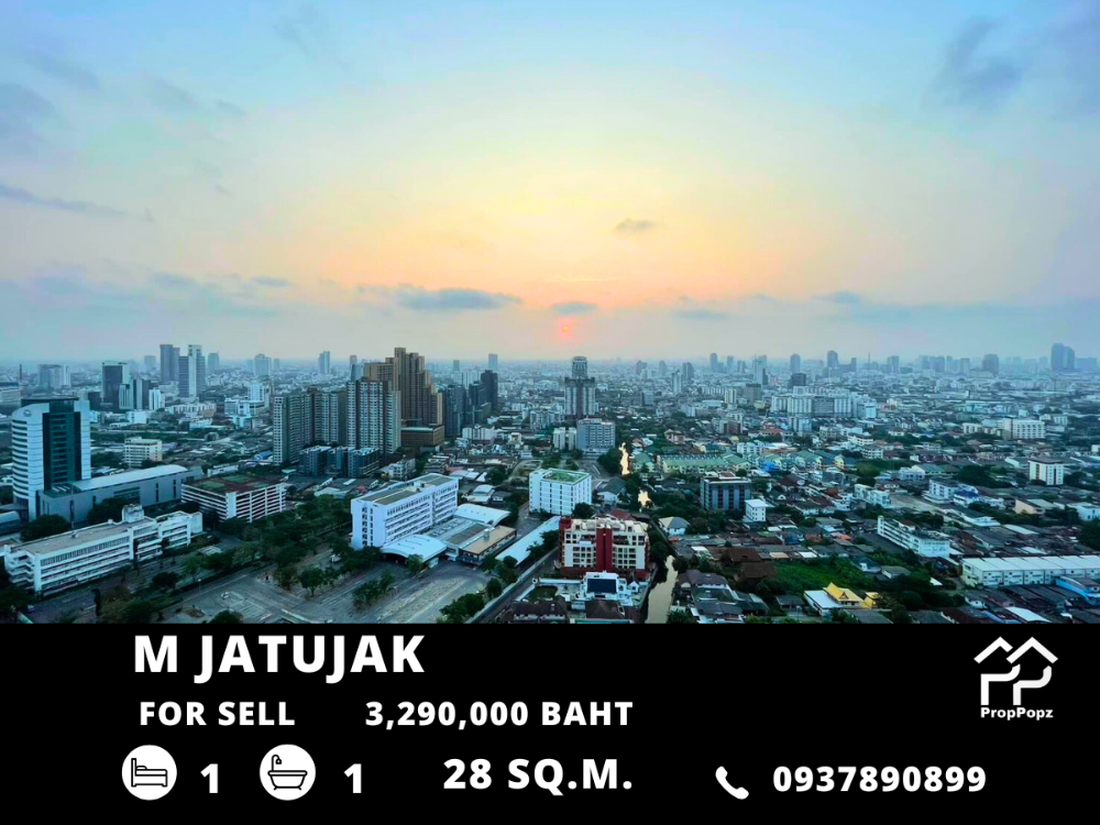 For SaleCondoSapankwai,Jatujak : M Jatujak / Pet Friendly, high floor, open view, good condition, best price in the market, near BTS Saphan Khwai and MRT Chatuchak Park / 1 bedroom, 28 sq m. Call 0937890899