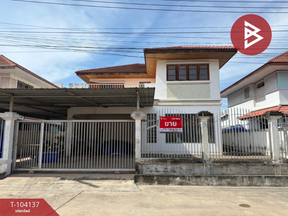 For SaleHousePattaya, Bangsaen, Chonburi : Single house for sale, Palm Garden Villa Village, Laem Chabang, Chonburi