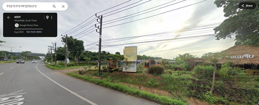 ขายที่ดินสมุย สุราษฎร์ธานี : Prime Land Opportunity: 54-1-74 Rai on Southern Road