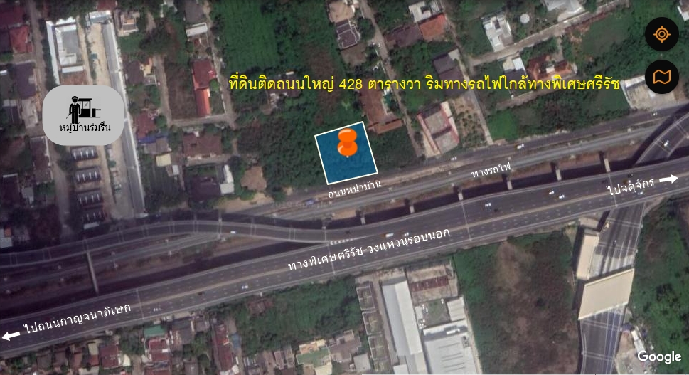 For SaleLandPinklao, Charansanitwong : Land Along the Railway Talingchan / 428 Square Wa (FOR SALE) Q019