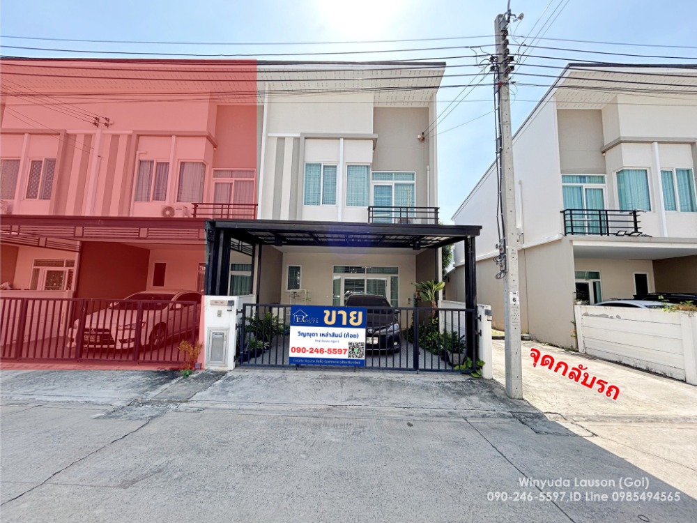 For SaleTownhomeVipawadee, Don Mueang, Lak Si : For sale: 2-storey townhouse, Casa City Don Mueang-Sri Saman, corner house, ready to move in, near Rangsit University, near Don Mueang Airport