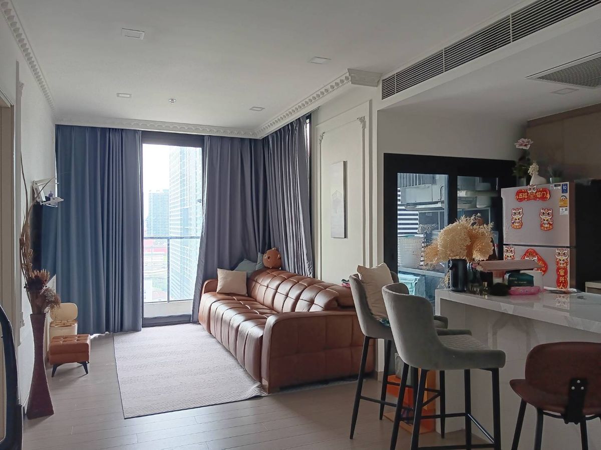 For RentCondoRama9, Petchburi, RCA : #Condo for rent One Nine Five Asoke-Rama 9 - 1 bedroom, 46th floor, size 35 sq m., rental fee 25,000 baht