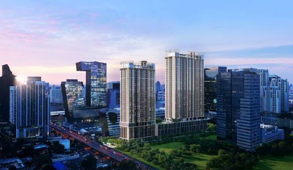 For SaleCondoRama9, Petchburi, RCA : Condo for sale, New District R9, 28th floor, beautiful view, good location, convenient transportation, near MRT Rama 9