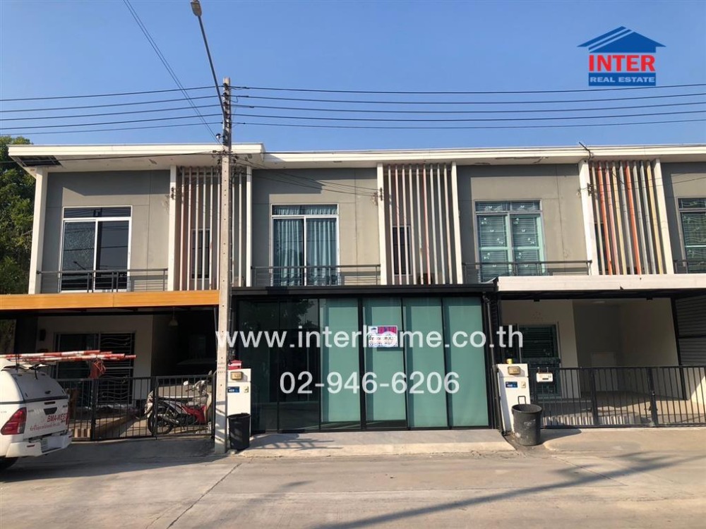 For SaleTownhousePathum Thani,Rangsit, Thammasat : 2-storey townhouse, 18.7 sq.w., Pruksa Village 119, Rangsit-Khlong 2, Soi Rangsit-Nakhon Nayok 31, Rangsit-Nakhon Nayok Road, Khlong Song Road, Khlong Luang, Pathum Thani