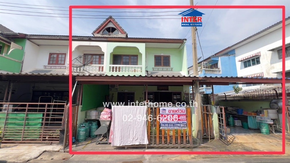 For SaleTownhouseNawamin, Ramindra : 2-storey townhouse, 28.2 sq.w., Suetrong Phahonyothin 52 Village, near BTS Saphan Mai, Soi Phahonyothin 52, Theparak Road, Sai Mai District, Bangkok