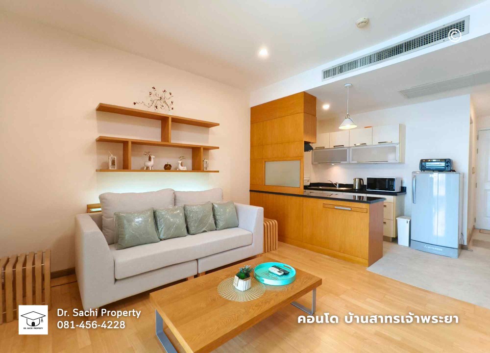 For RentCondoWongwianyai, Charoennakor : Condo for rent, Baan Sathorn Chao Phraya, 25th floor, near Icon Siam