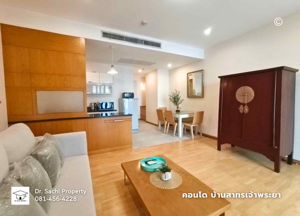 For RentCondoWongwianyai, Charoennakor : Condo for rent, Baan Sathorn Chao Phraya, 25th floor, near Icon Siam