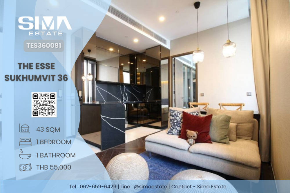 For RentCondoSukhumvit, Asoke, Thonglor : For rent ☁️The Esse Sukhumvit 36☁️Beautiful room, luxury condo with electrical appliances☀️