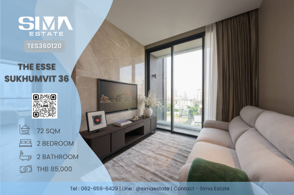 For RentCondoSukhumvit, Asoke, Thonglor : For rent ☁️The Esse Sukhumvit 36☁️Beautiful room, luxury condo with electrical appliances☀️