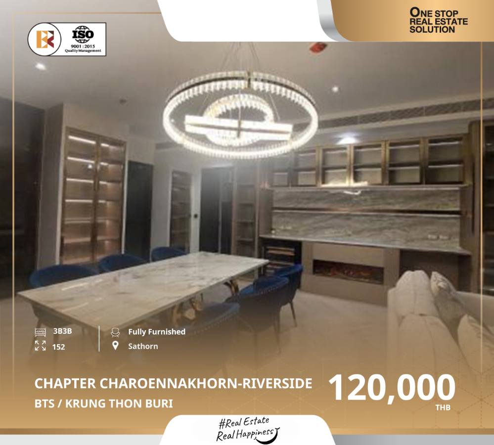 For RentCondoWongwianyai, Charoennakor : Chapter Charoennakhon-Riverside – Beautiful Fully Furnished Unit Near BTS Krung Thon Buri