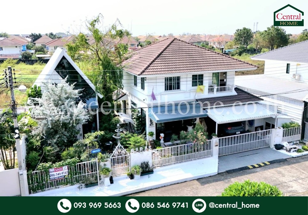 For SaleHousePathum Thani,Rangsit, Thammasat : Single house, Pruksa Lada Rangsit, Khlong 4, with guest house