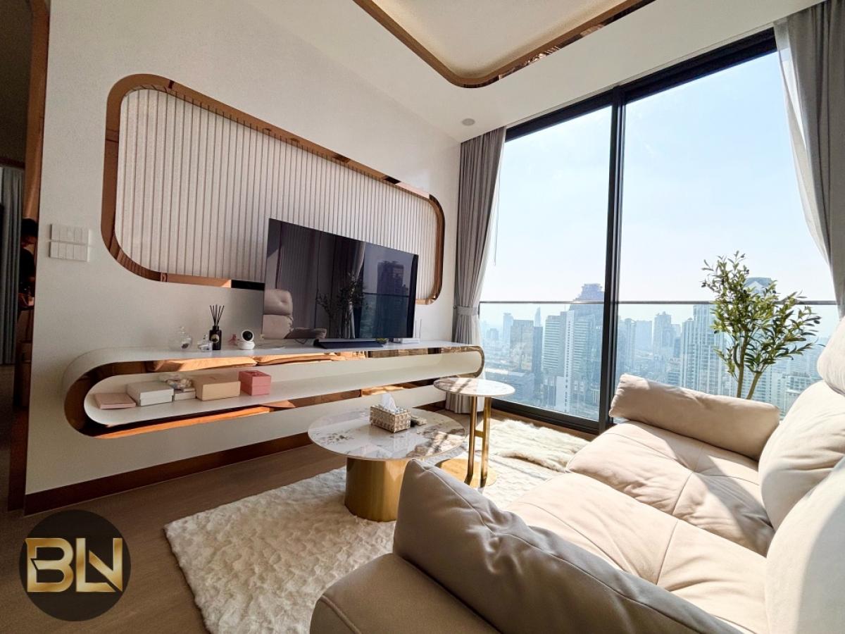 For SaleCondoSathorn, Narathiwat : Condo for sale Super Luxury in the heart of Sathorn ANIL Sathorn 12, 35th floor, corner room, newly decorated, fully furnished, 2 bed 2 bath, 64 sq m, next to BTS Saint Louis, 0 meters