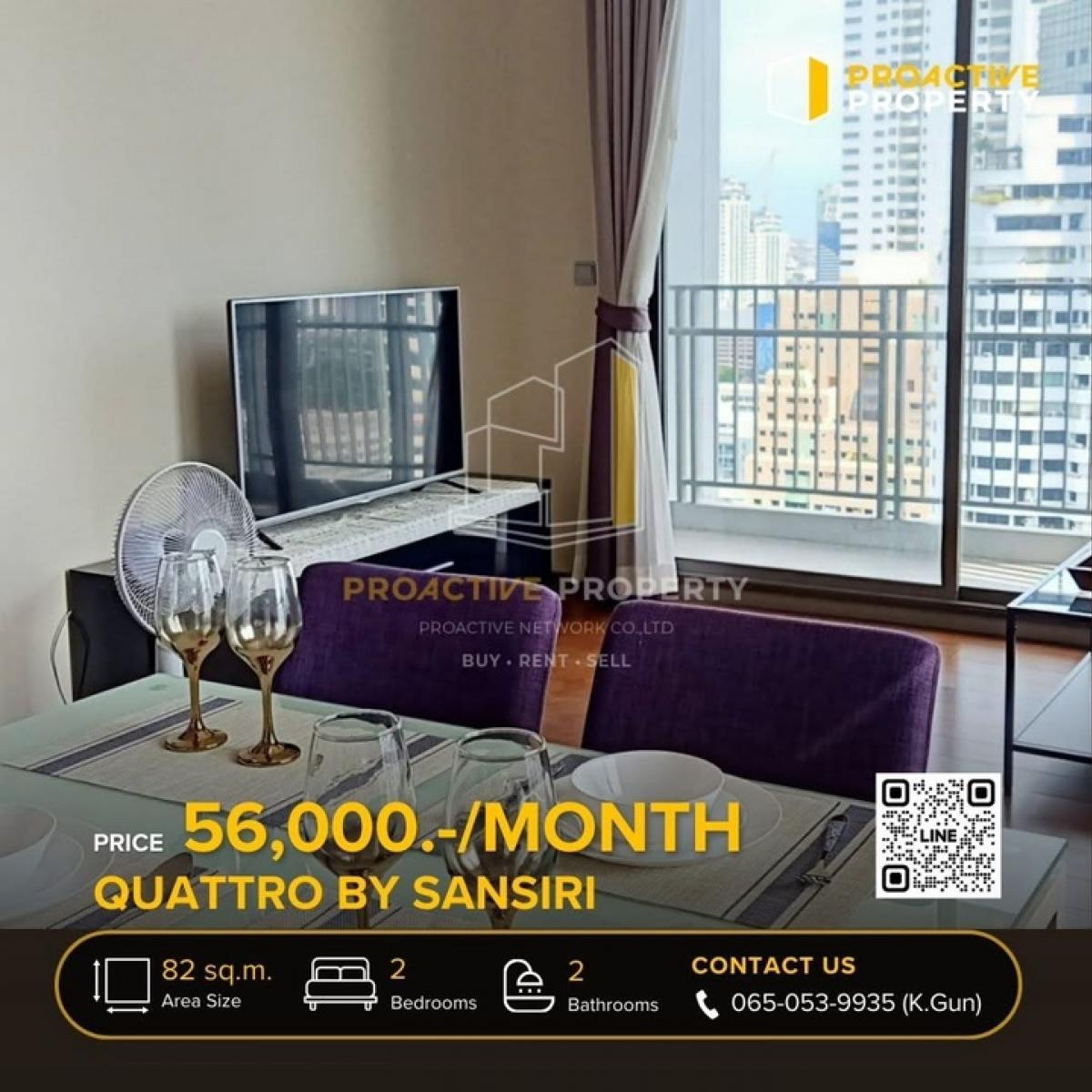 For RentCondoSukhumvit, Asoke, Thonglor : 🔥🔥Rent 2BR Fully furnished Ready to Move 065-053-9935 Gunn