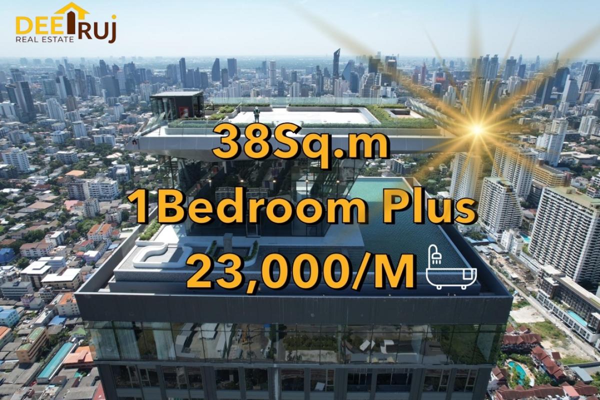 For RentCondoRama9, Petchburi, RCA : 1 Bedroom Plus 38 sq m corner room