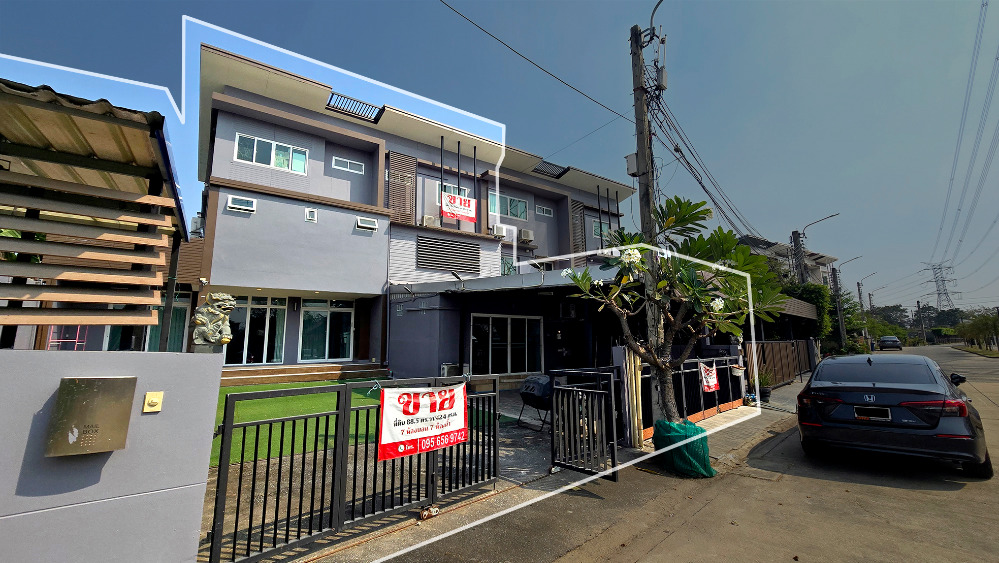 For SaleTownhouseLadkrabang, Suwannaphum Airport : 3-storey townhouse, over 400 sq m., Nirvana Park Sukhumvit 77