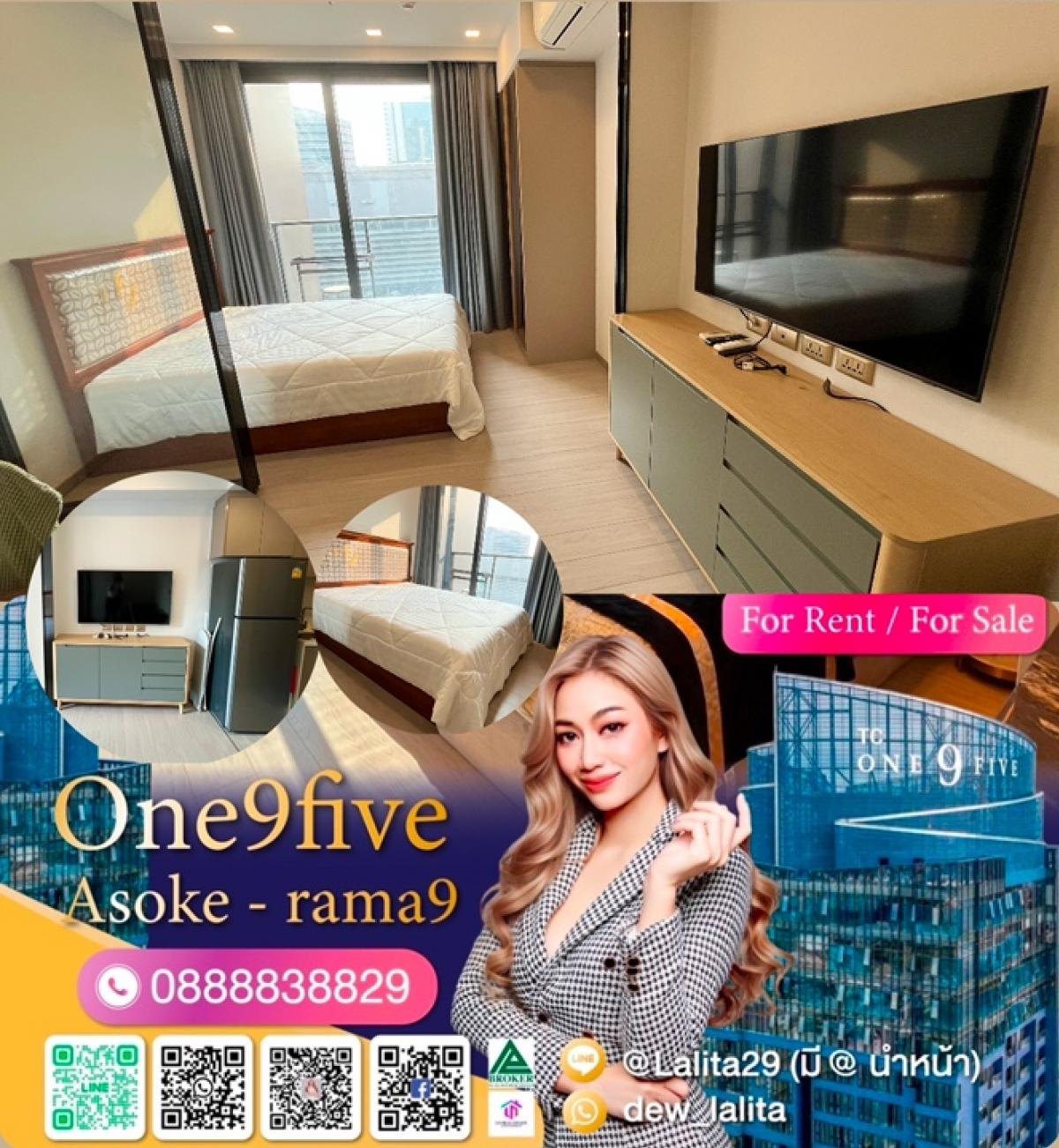 ให้เช่าคอนโดพระราม 9 เพชรบุรีตัดใหม่ RCA : 🔥For Rent 🔥🌻One 9 Five🌻 🏠💕泰国房地产  转卖/出租/买房  (20,000 THB)For Rent 🌟 曼谷公寓出租 🌟 B10🟥🟩🟧🟨🟥🟪🟩🟧🟨🟪🟩🟥🟨🟧🟩✅ 1 bed 1 bath 🛁  ready to move in✅ rent 20,000฿ ✅ ขนาด 26 ตร.ม.  🏠 ประตูล็อกดิจิตอล✅ บิ้วอินทั้งห้อง สวยมากๆค่า✅ เดิน 3 นาที ถึง MRT พระรามเก้า🟥🟧🟦🟪🟥🟧🟨🟩🟥🟪🟧🟦🟨🟧🟥🌹🌟🌹