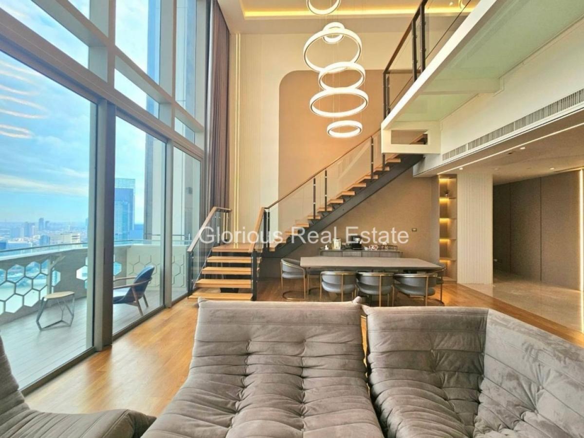 For RentCondoWongwianyai, Charoennakor : ‼️Duplex river view‼️Magnolias Waterfront Residenced IconSiam / 4  Bedrooms, 6 Bathrooms / Near BTS Charoen Nakhon Station 2 minutes