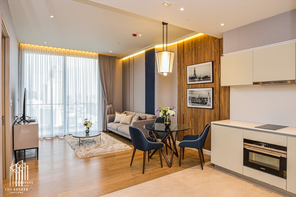 For SaleCondoWongwianyai, Charoennakor : For sale Magnolias Waterfront Residences has a view of the garden and activity area of ​​ICONSIAM 66.05 sq.m. 1 bedroom @23.84 MB