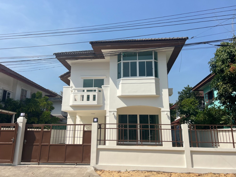 For SaleHouseMin Buri, Romklao : Single house for sale, Flora Ville Suwinthawong Village, newly renovated