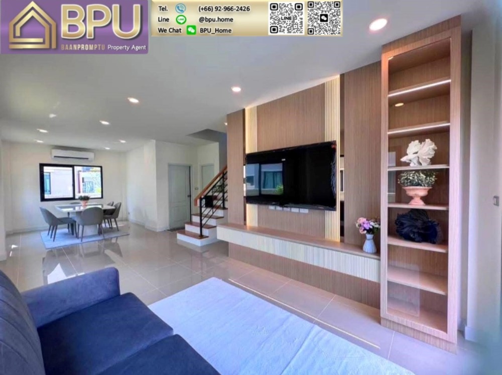 For RentHouseLadkrabang, Suwannaphum Airport : **Cat-friendly 3 Bedrooms Single House for Rent ** Centro Onnut-Suvarnabhumi