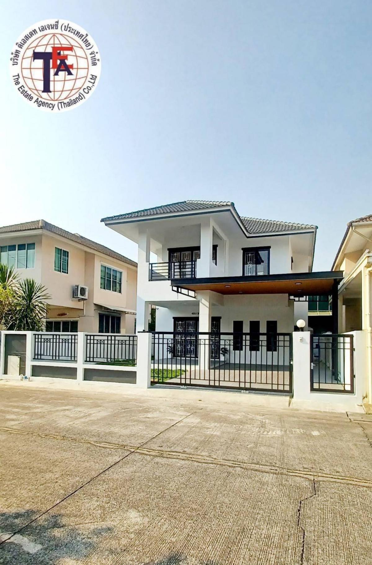 For SaleHouseMin Buri, Romklao : For sale: 2-storey detached house, Pantiya Village, Suwinthawong 11, connected to Minburi, Ram Intra, Nong Chok, Ramkhamhaeng, Saen Saep, Nimit Mai, Motorway, Nong Chok Hospital, Mahanakorn University of Technology, Suvarnabhumi Airport, Korean Internatio