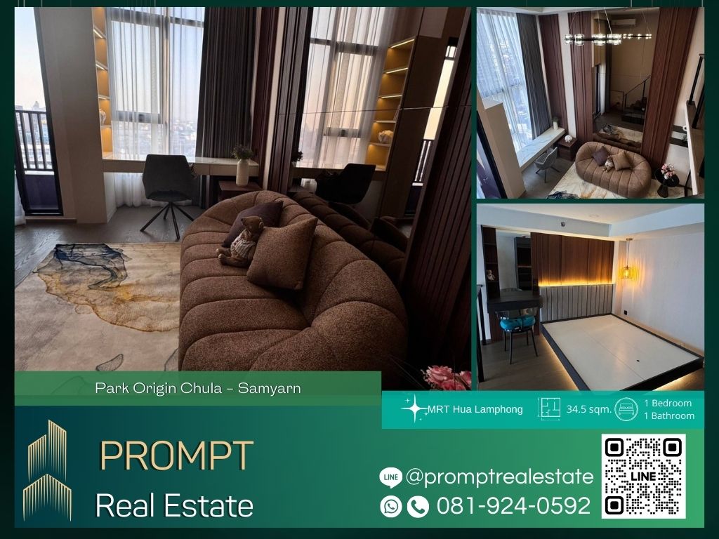 For RentCondoSiam Paragon ,Chulalongkorn,Samyan : OP01792 - Park Origin Chula - Samyarn :  พาร์ค ออริจิ้น จุฬา - สามย่าน - MRT Hua Lamphong/ MRT Samyan/ Chao Phraya River view