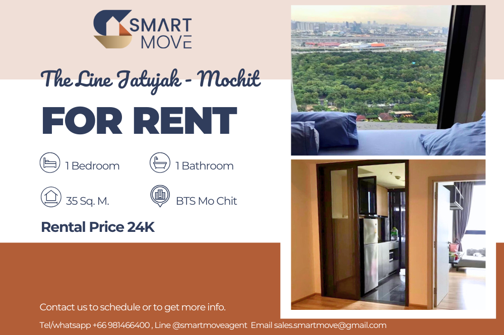 For RentCondoSapankwai,Jatujak : 💥FOR RENT !! 💥Code C20240300969..........The Line Jatujak-Mochit, 1 bedroom, 1 bathroom, high floor 37+, furnished, ready to move in📢📢📢