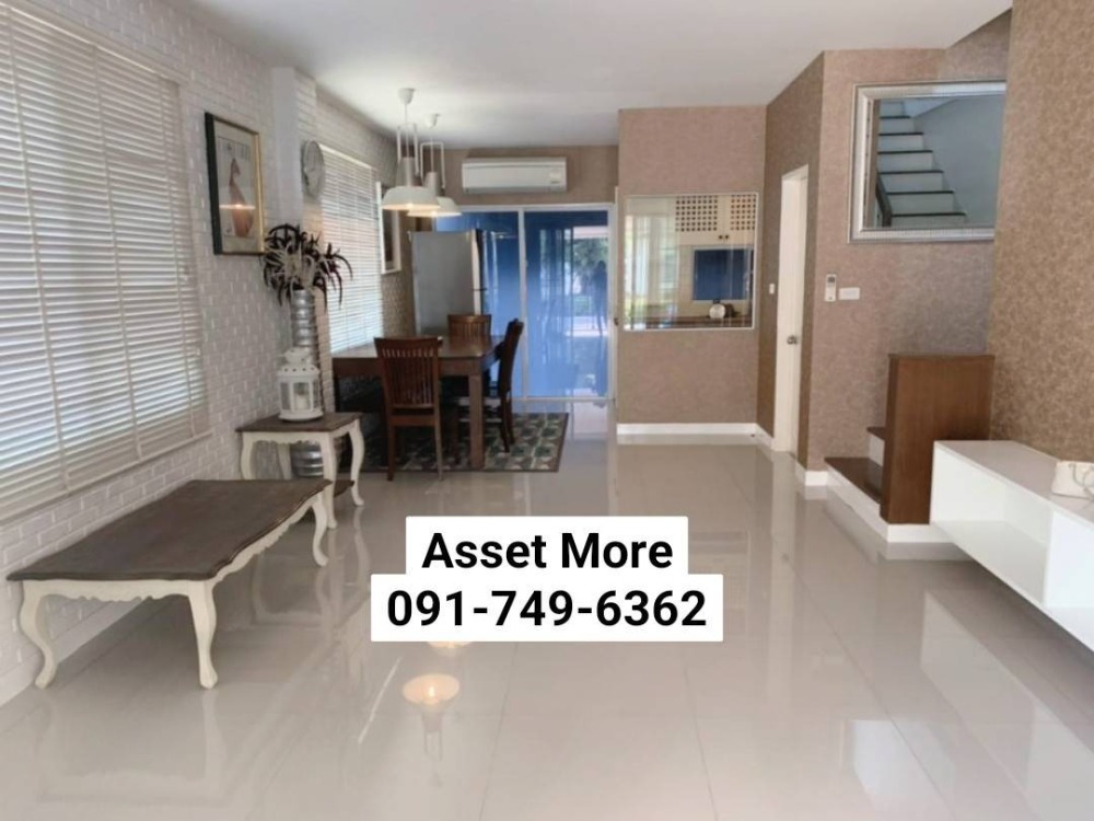 For RentTownhomePattanakan, Srinakarin : For rent: 3-storey townhouse with furniture (corner house), Town Avenue Rama 9 project, Krungthep Kreetha 7