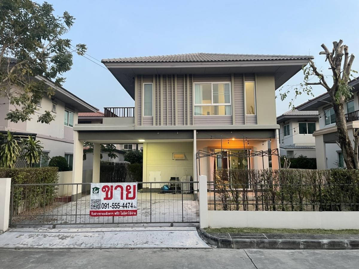 For SaleHouseRama5, Ratchapruek, Bangkruai : Single house for sale in good condition, near clubhouse, Kanasiri Chaiyaphruek-Wongwaen project, quality brand from Sansiri