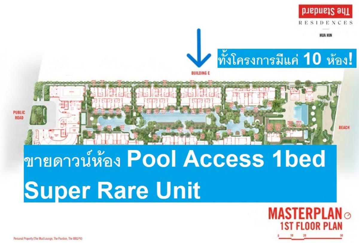 ขายดาวน์คอนโดหัวหิน ประจวบคีรีขันธ์ : 💎 ขายดาวน์ คอนโด The Standard Residences หัวหิน | Pool Access Super Rare Unit 💎