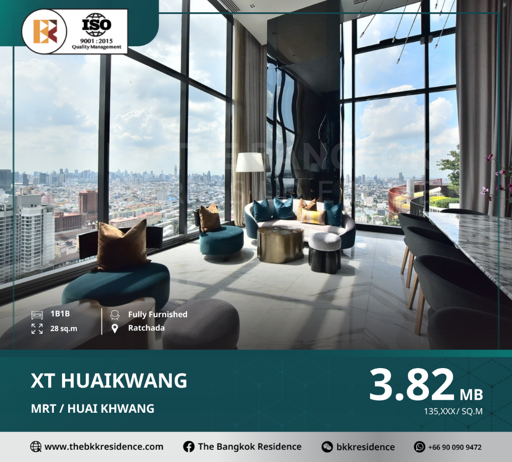 For SaleCondoRatchadapisek, Huaikwang, Suttisan : XT Huaikhwang – Perfect Lifestyle Location, Near MRT Huai Khwang