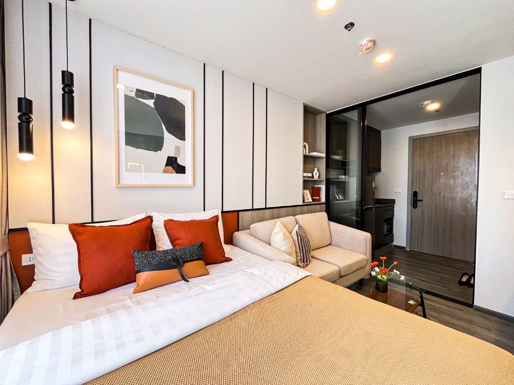 For RentCondoLadprao101, Happy Land, The Mall Bang Kapi : 📢 For rent: The Origin Lat Phrao-Bang Kapi 📢 There is a walk-in closet, a fully furnished room, built-in in a Good Mood style, bring your bags and move in 🔥 S2501-190