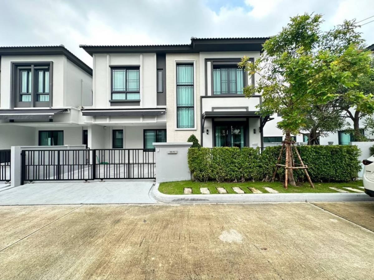 For RentHouseSamut Prakan,Samrong : RENT🔥🏰 detached house, good location, near Mega Bangna, fully furnished, ready to move in.📍Grande Pleno Village (Sukhumvit - Bangna)