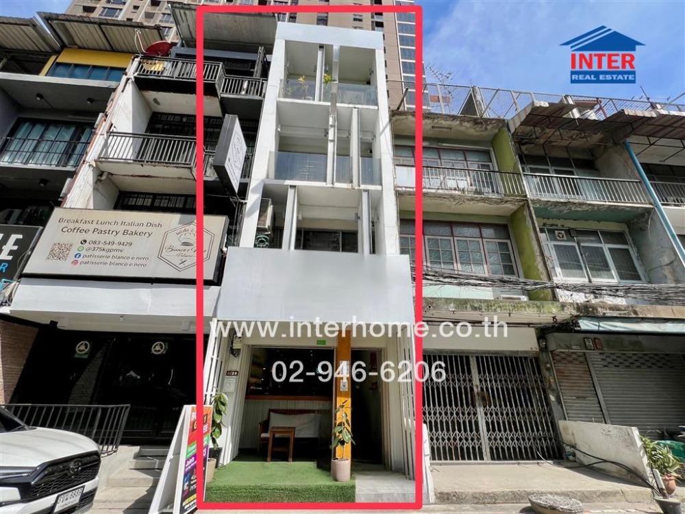 For SaleShop HousePhutthamonthon, Salaya : Commercial building, 4 floors, 12 sq m. Commercial building, Soi Pridi Banomyong 3, Soi Sukhumvit 71, Sukhumvit Road 71, Watthana District, Bangkok