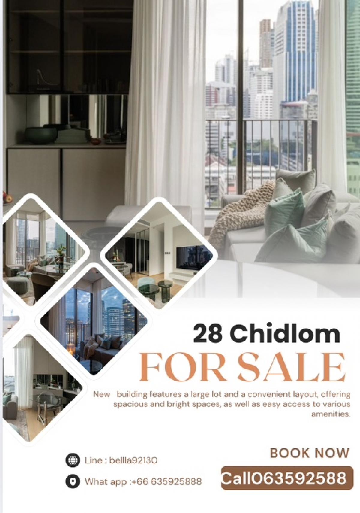 For SaleCondoWitthayu, Chidlom, Langsuan, Ploenchit : 𝐅𝐨𝐫 𝐒𝐞𝐥𝐥: 28 Chidlom 2Bed Bath 74SQM Best Price in Market 23.99 MB