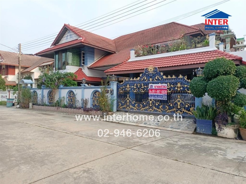 For SaleHousePathum Thani,Rangsit, Thammasat : 2-storey detached house, 101.9 sq.w., Preecha Village 87/8, near Bangchak Muang Ek gas station, Soi Phahonyothin Soi 87, Phahonyothin Road, Thanyaburi, Pathum Thani