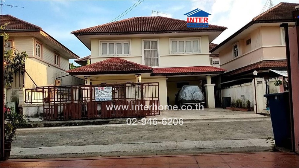 For SaleHouseMin Buri, Romklao : 2-storey detached house, 53 sq m, Royal Park Ville Village, Suwinthawong, Soi Suwinthawong 44 (Bongkot Zone, Soi 8/6), Ram Intra Road, Nong Chok District, Bangkok