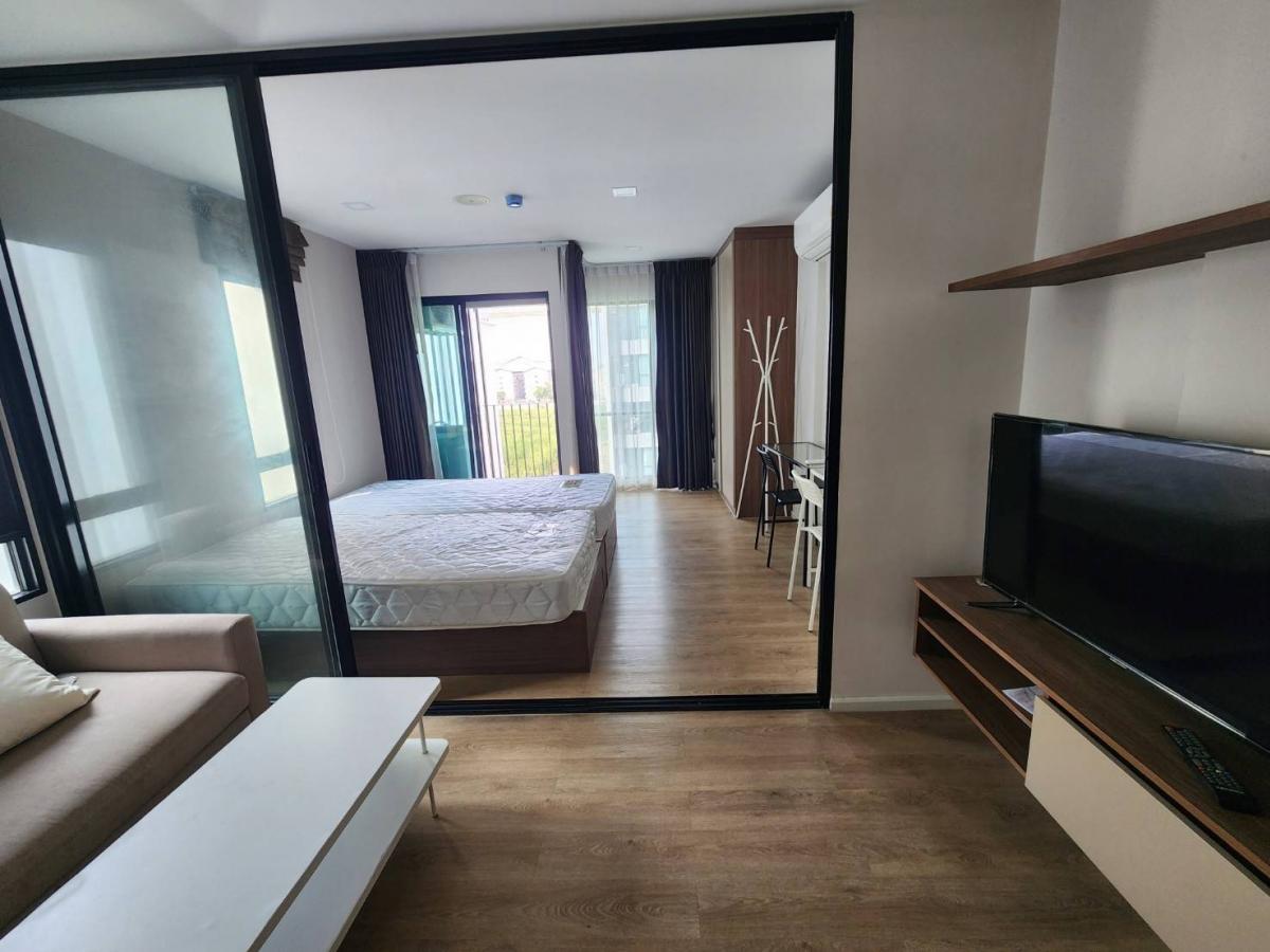 For RentCondoPathum Thani,Rangsit, Thammasat : ✅️ For rent Kave Shift Building B, 6th floor, corner room, pool wing, garden, area 28 sq m., north-facing balcony, not hot, private zone, not far from the elevator