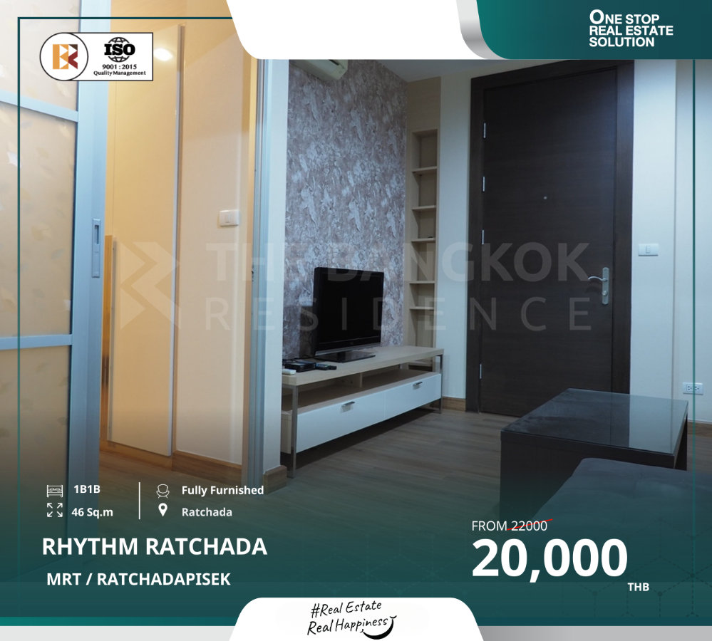 For RentCondoRatchadapisek, Huaikwang, Suttisan : rhythm ratchada room ready to move in near mrt ratchadapisek