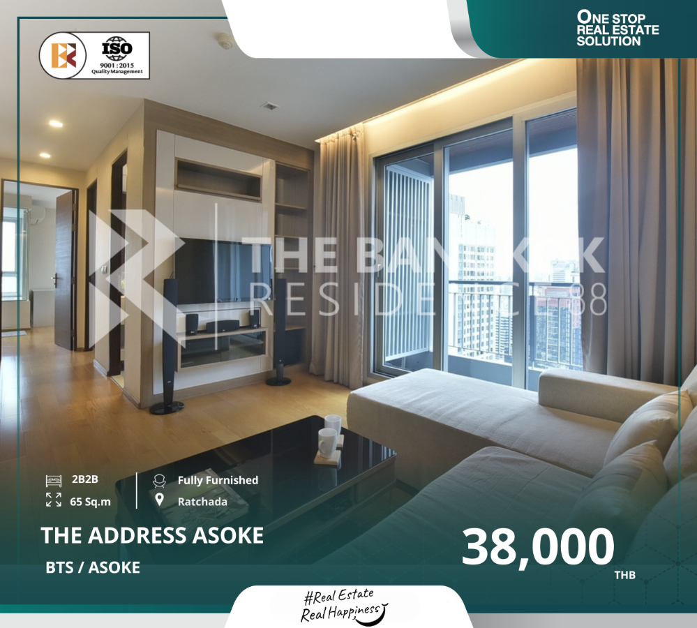 For RentCondoRama9, Petchburi, RCA : the address asoke room ready to move in near bts asoke