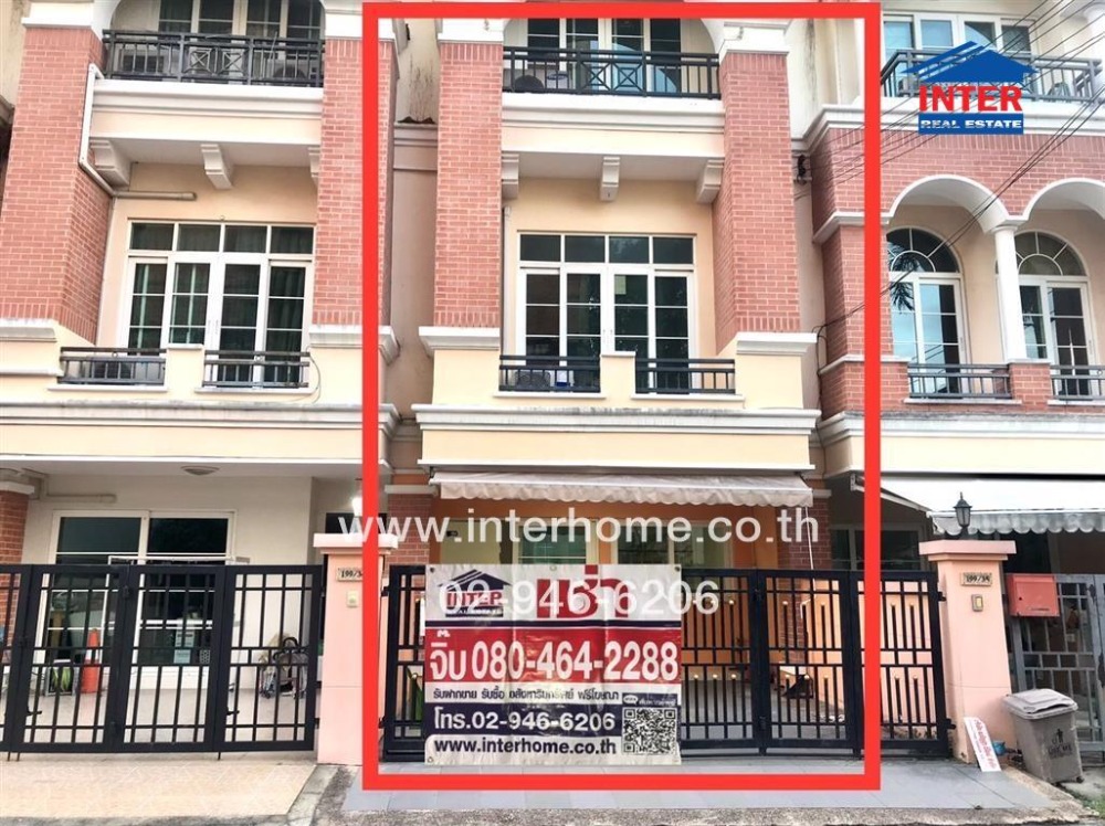 For RentTownhomeKaset Nawamin,Ladplakao : 3-storey townhouse, 21.9 sq.w., Casa City Village, Nawamin 1, between Soi Nawamin 23-25, Nawamin Road, Ratchada-Ram Intra Road, Bueng Kum District, Bangkok