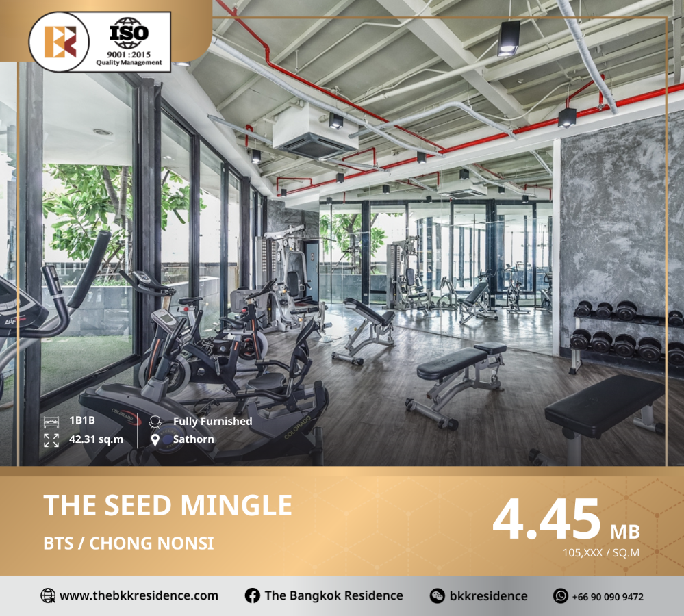 For SaleCondoSathorn, Narathiwat : The Seed Mingle - Prime Location in the Business District, Near BTS Chong Nonsi