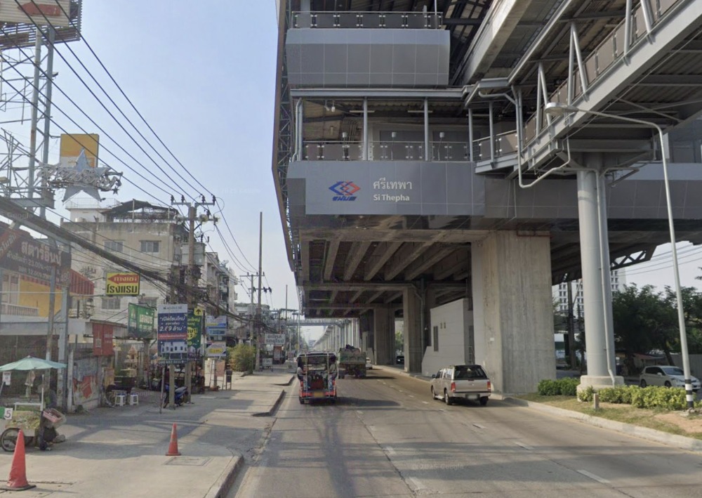 For SaleLandSamut Prakan,Samrong : Land for sale in Thepharak area, next to the yellow MRT, Si Thepha Station