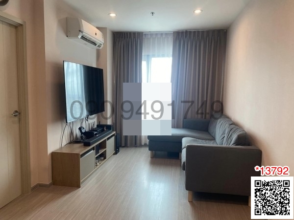 For SaleCondoSamut Prakan,Samrong : Condo for sale aspire Erawan Prime, 2 bedrooms, 16th floor, full of BTS Erawan