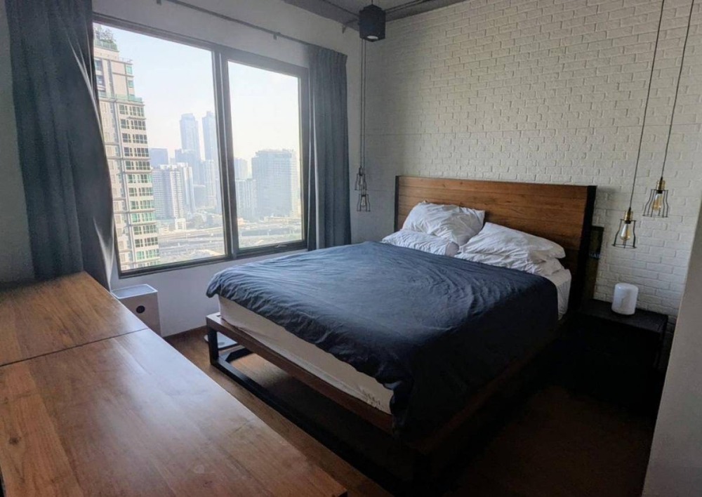 For RentCondoRama9, Petchburi, RCA : VAK112 Condo for rent, Villa Asoke, 35th floor, city view, 80 sq m., 1 bedroom, 2 bathrooms, 50,000 baht 064-959-8900