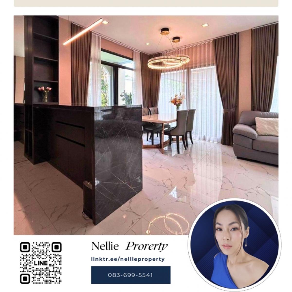 ให้เช่าบ้านบางนา แบริ่ง ลาซาล : Luxury house for rent, beautifully decorated throughout the house, no houses opposite,near  international schools SISB