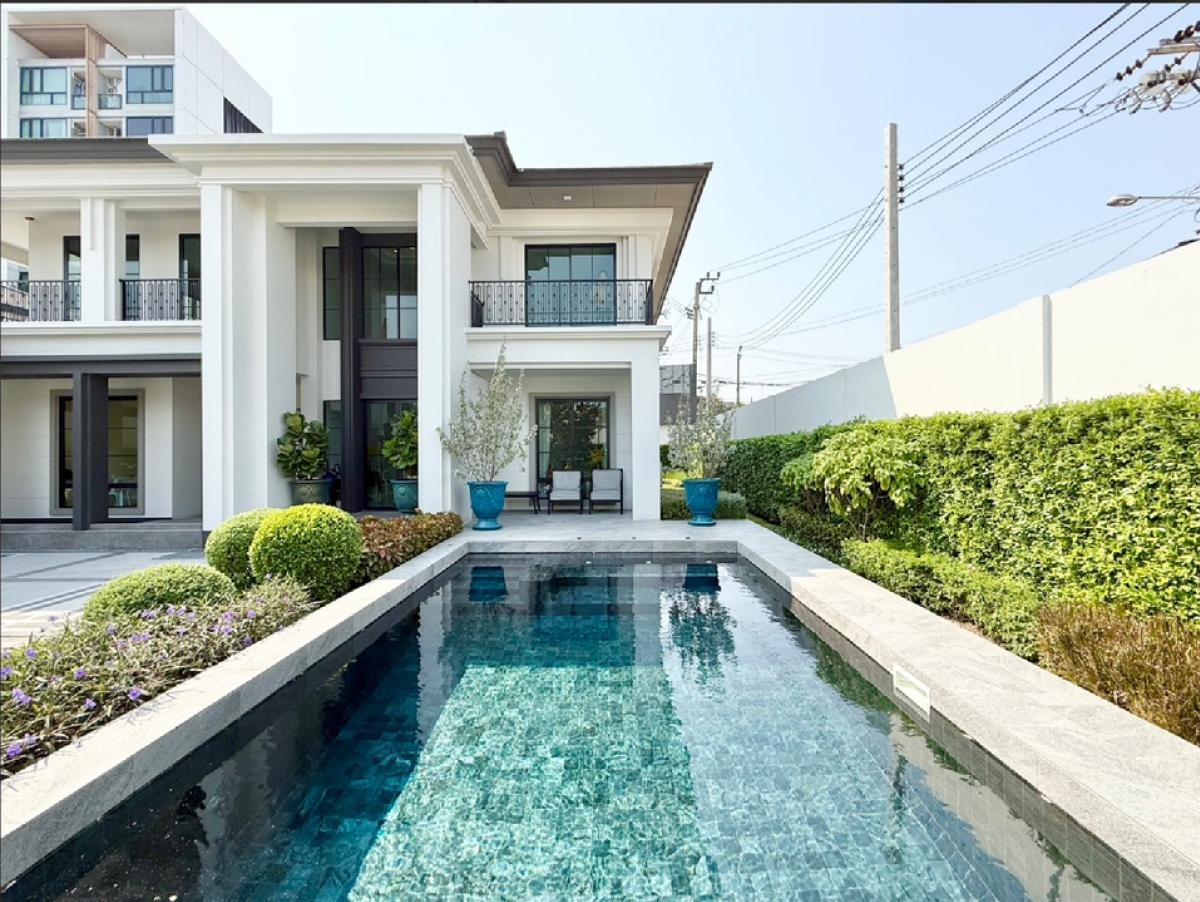 For SaleHouseNawamin, Ramindra : Else Ramindra34 Single House Private Pool Villa 2 floors 160.9 sq.w. 425 sq.w. Parking at the project 064-932-4645 ken