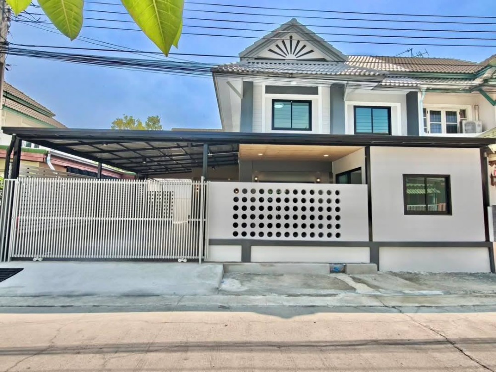 For SaleTownhouseNonthaburi, Bang Yai, Bangbuathong : Ann397 Twin house for sale, 5 bedrooms, 4 parking, Pruksa University 19, Lat Pla Duk Temple